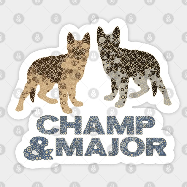 Major and Champ the New White House Dogs Sticker by pbdotman